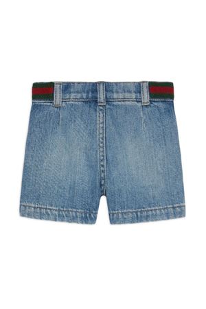 Blue denim shorts GUCCI KIDS | 770084XDCRW4447